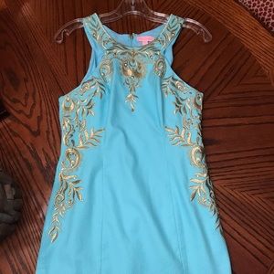 Lilly Pulitzer Blue Ibiza Tina Stretch Shift Dress